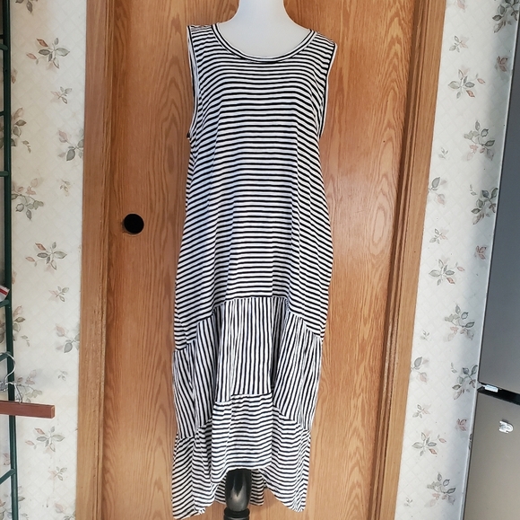 Time & Tru teired sleeveless sleeveless midi tshirt dress size XL (16-18) - Picture 2 of 14